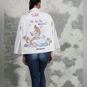 AVANI DEL AMOUR - MERMAID EMBROIDERD JACKET - Small - NWT!